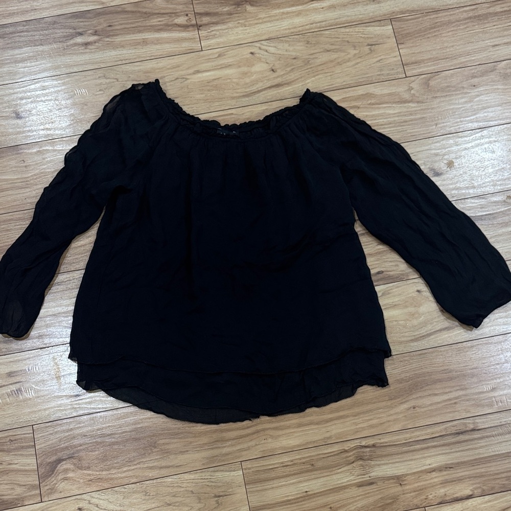 Elegant Black Off-Shoulder Women's Top